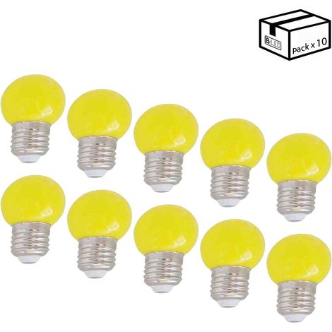 Pack De 10 Bombillas LED E27 1W De Un Color