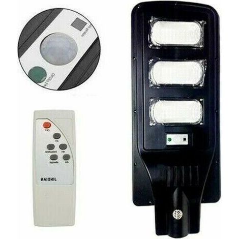 LAMPIONE CON PANNELLO SOLARE STRADALE FARO A LED AUTOMATICO TELECOMANDO 90W