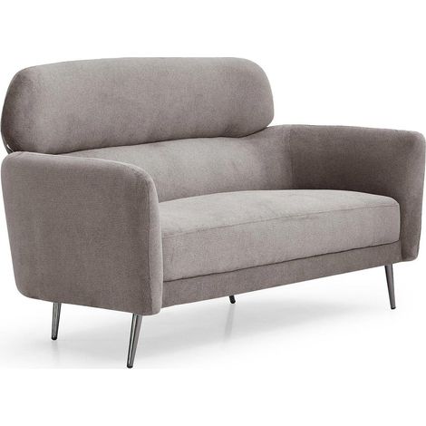Canapé 2 Places en Tissu "Harison" 142cm Gris Taupe