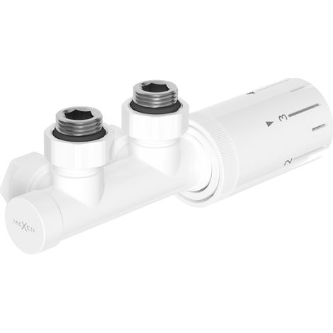 Mexen G05 set termostatico angolare, Duplex, DN50, bianco - W907-958-20 (1/3)