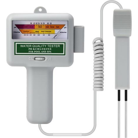 Water quality tester (pH and chlorine), portable monitor for pools and spas, LCD digital display (1/5)