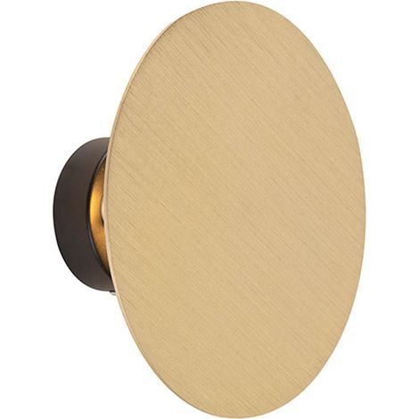 LED Dimmable Applique murale variateur inclus - 2 lumière - Ø 20 cm - Doré/Laiton - Design - éclairage intérieur - Salon I Chambre I Cuisine I Salle à manger (1/5)