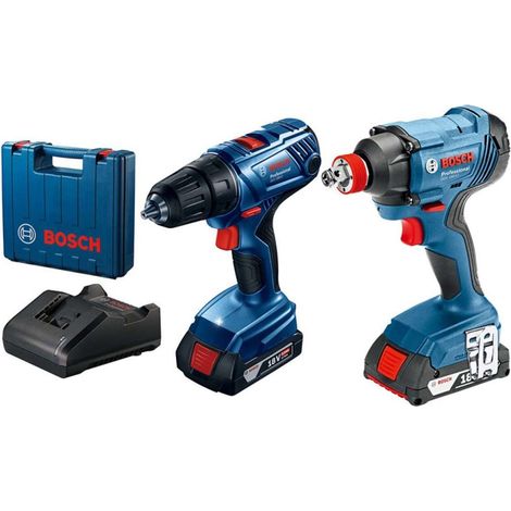 Avvitatore a impulsi a batteria BOSCH GDX 180-LI + Trapano/avvitatore a batteria GSR 180-LI 06019G5222 (1/4)