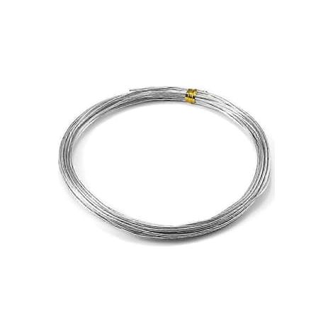 Fil d'aluminium rond de 10 mètres, diamètre de 0,6 mm à 3,0 mm, 19 couleurs. Fil métallique en aluminium peint polyvalent pour le bricolage (argenté, 0,8 mm, 10 mètres). (1/2)