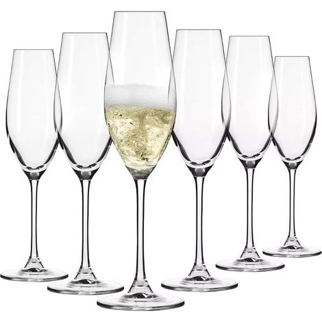 Lot de 6 Verre,210 ml,Cristal sans plomb,Hauteur 247 mm,Diamètre 75 mm,Maison restaurant réception