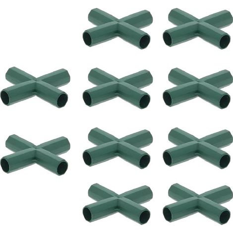 Conector plano de 4 vías y 16 mm para sistemas de riego de invernaderos y jardineras. (1/4)
