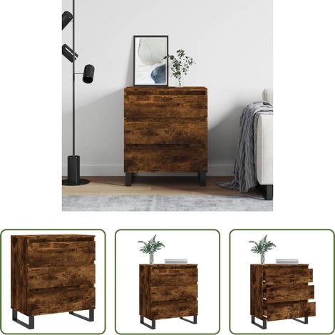 vidaXL Räuchereiche - Sideboard Räuchereiche 60x35x70 cm Holzwerkstoff (1/5)