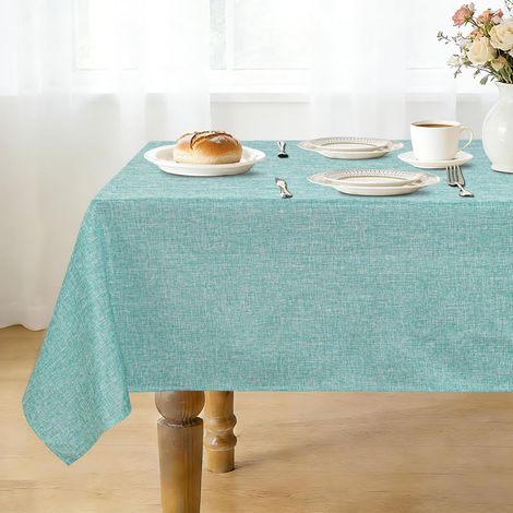 Abwaschbare Tischdecke mit Lotuseffekt, rechteckig 220x135 cm, blau
