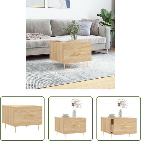 Table basse chêne sonoma - Table basse Chêne sonoma 50x50x40 cm Bois d'ingénierie (1/5)