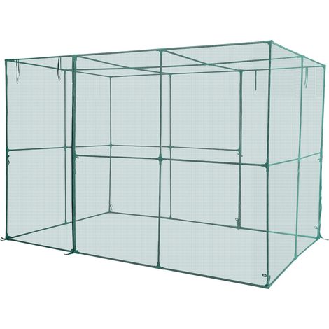 Mophorn Reti Protettive per Giardinaggio 2,9 x 1,94 x 1,94 m con Porta a Cerniera, Struttura Robusta Resistente al Vento, Facile da Montare, Copertura per Aiuole Rialzate da Esterno (1/5)
