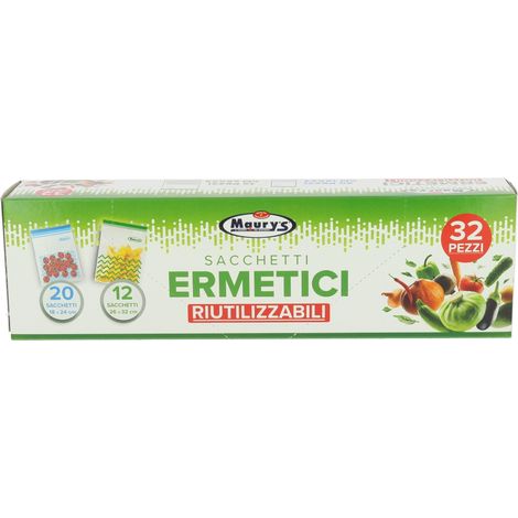 MAURY'S SACCHETTI ERMETICI RIUTILIZZABILI IN CONFEZIONE DA 32 PZEZZI OKZ (1/2)