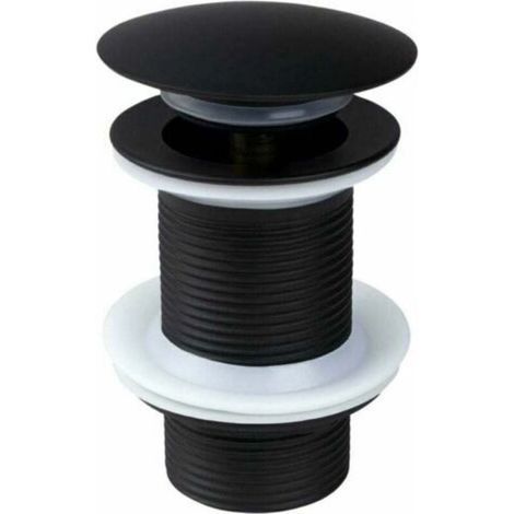 Bonde de Lavabo sans Trop Plein Universelle.Bonde de Lavabo Pop Up. Bonde Clic Clac.Bonde Pop Up. Noir (1/3)