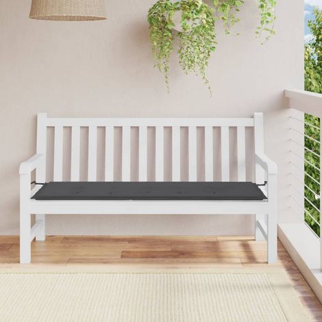 Coussin de banc de jardin Coussin de Siège Coussin pour Intérieur ou Extérieur anthracite 150x50x3 cm tissu oxford BTEB56020 (1/5)