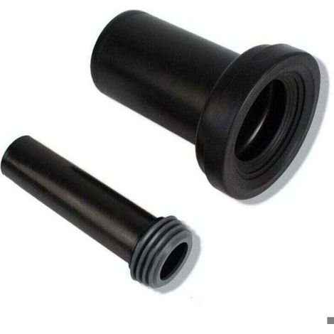 Kit Raccordement WC Mural - Tuyau Evacuation PVC - Siphon Mural - Pour Installation Toilets Murales - 2 Pièces (1/4)