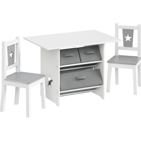 WOLTU Mesa de juegos para niños, escritorio para pintar con cajones, mesa de centro (1/5)