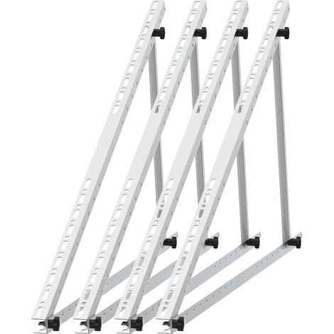 Staffa di montaggio per pannelli solari, in lega di alluminio, lunghezza 1180 mm, supporta pannelli fino a 46 pollici, fino al 50% di produzione energetica in più, installazione semplice in quattro pa (1/5)