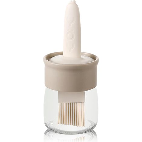 Bouteille à sauce et à huile avec pinceau en silicone pour la cuisine, barbecue et grillades - 200 ml (1/5)