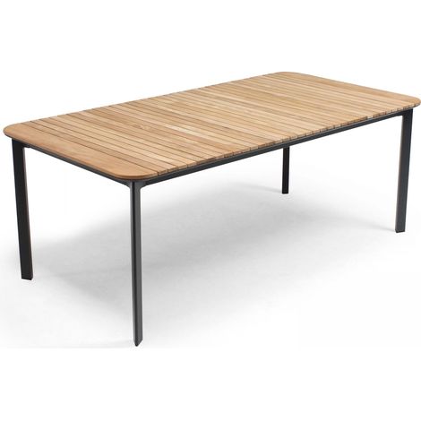 Table de jardin en aluminium et teck