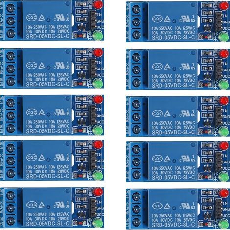 10pcs 5V 1 Channel Low Level Trigger Expansion Plate Load Controlled Switch Module for Household Appliance Control