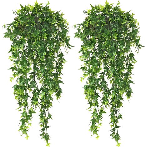 AUTRUCKER Lot de 2 tentures murales en fausse plante verte, décoration murale en forme de patate douce (1/4)