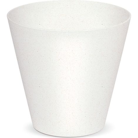 Pot de fleurs rond 7 L TUBUS eco wood, 25x25x23,3 cm, Blanc (1/5)