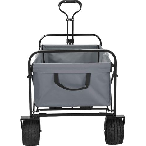 Chariot à Main Pliable Gris 89 x 63 x 96 cm