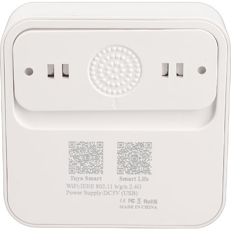 Capteur hygromètre thermomètre Tuya WIFI connecté maison bureau hôtel écran LCD 2.9 pouces rétroéclairé date heure App Tuya téléphone alarme ℃ ℉ USB pile 600mAh (1/5)