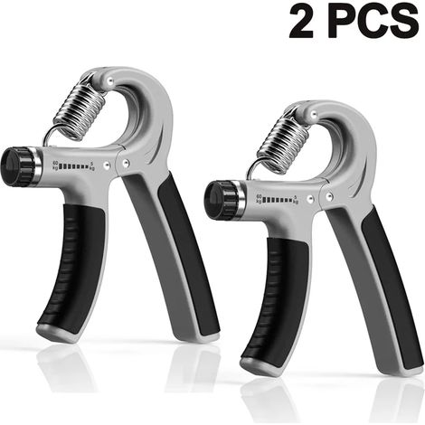 Conjunto de 2 piezas de ejercitadores de mano, dispositivo de entrenamiento de mano con rango de resistencia ajustable de 5 a 60 kg, entrenamiento de fuerza del antebrazo, mancuerna pesada para muñeca (1/5)