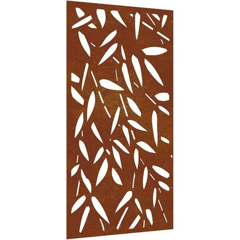 Décoration murale de jardin 105 x 55 cm, motif feuille de bambou (1/5)