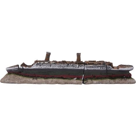 Aquarium Titanic Shipwreck Ornament, Non-Toxic Resin (1/5)