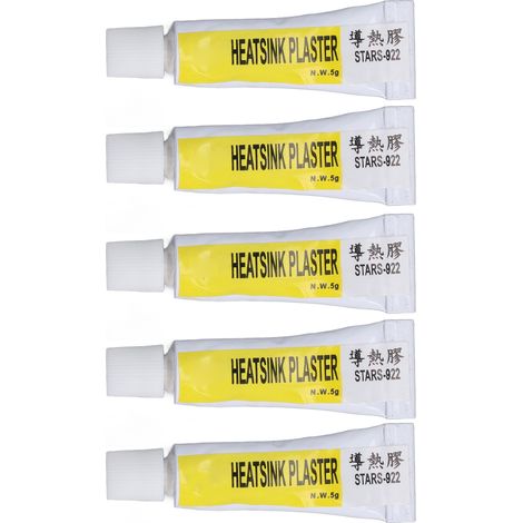 Lot de 5 pâtes thermiques pour processeur, résistantes à la chaleur jusqu'à 300 °C, en silicone isolant pour imprimante 3D (1/5)