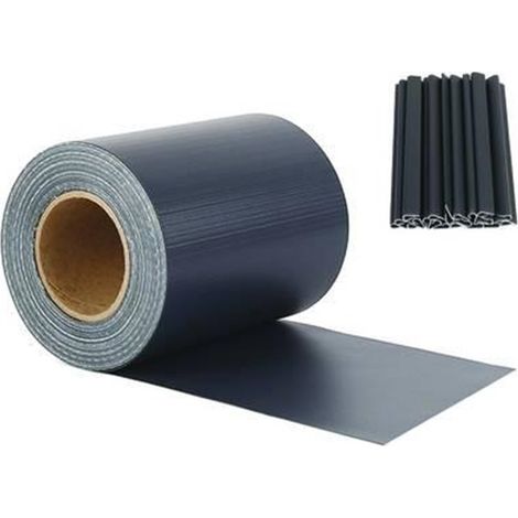 STRISCIA OMBREGGIANTE FRANGISOLE PVC + 20 CLIPS - cm.19h. X mt.35 GRIGIO SCURO (1/3)