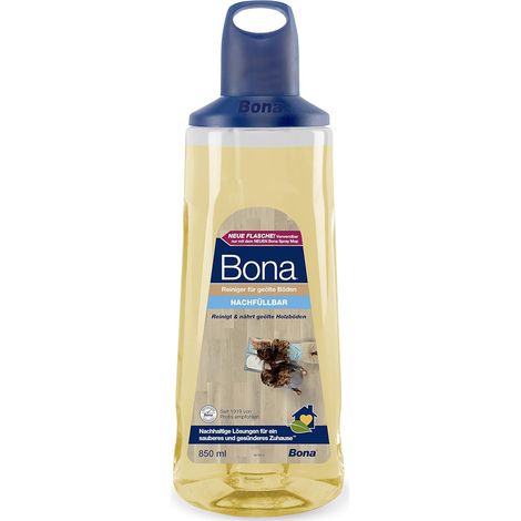 Nettoyant pour sols en bois huilés, flacon d'entretien des parquets 850 ml, cartouche pour balai pulvérisateur Premium, nettoyant pour parquet, sols huilés, nettoyage des sols en bois huilés (1/5)