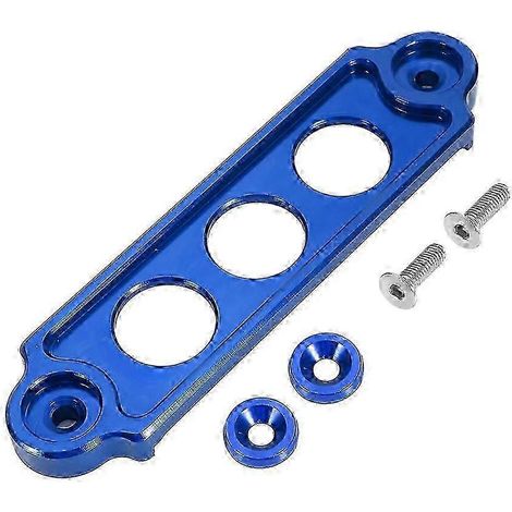 Support de batterie universel compatible en alliage d'aluminium de 14 cm avec 3 trous (bleu) (1/4)