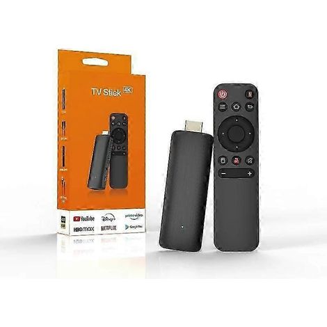 Clé TV H313 Android 10.0 4K 1080p WiFi 6 2,4/5,8 GHz pour Google, YouTube et Netflix. Lecteur multimédia réseau. Dongle TV