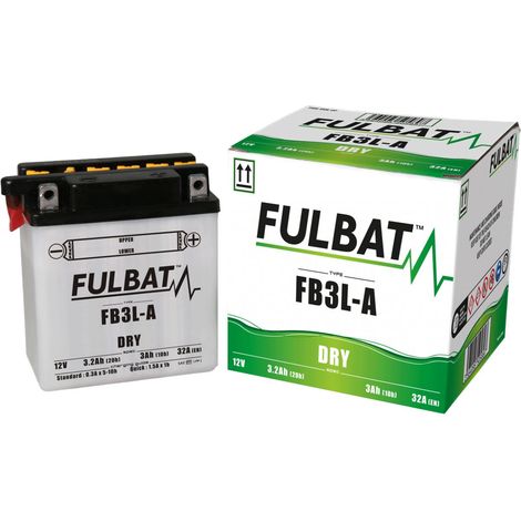 Batterie Fullbat FUL DRY - FB3L-A / YB3L-A (sèche, réparable, acide inclus) (1/4)