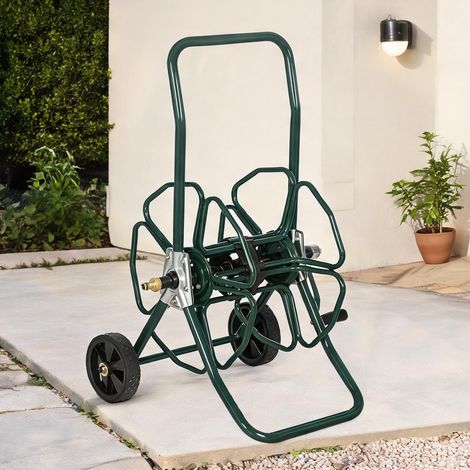 Chariot de jardin vert foncé en métal 51,5 x 60,5 x 78,5 cm (1/5)