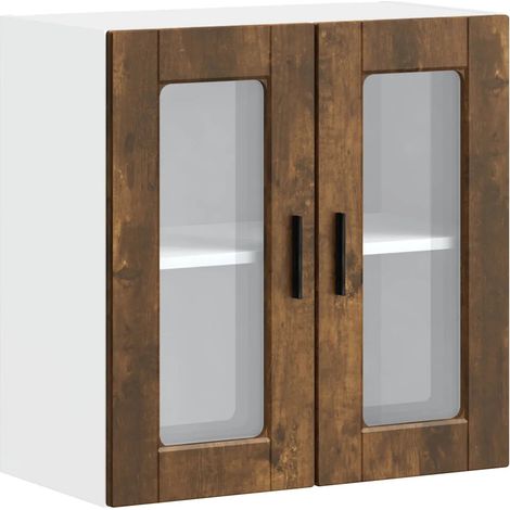 Mueble de pared de cocina de diseño moderno optimizado 60 x 31 x 60 cm en madera de roble ahumado 020050427 (1/5)