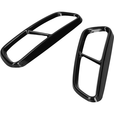 Embouts d'échappement quadruples en acier inoxydable noir brillant, remplacement pour Audi A6 C7 2016-2018 (1/5)