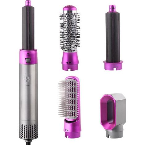 Multistyler - 5 En 1 - Sèche-Cheveux - Brosse Volumisante - Brosse Lissante - Embout Boucleur Gauche - Embout Boucleur Droit - 3 Régulations Température (1/2)