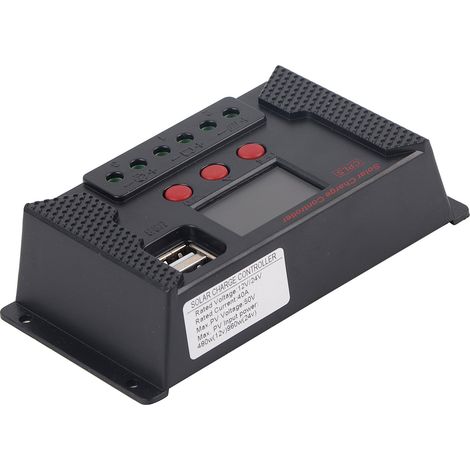 Tragbarer 40A-Solar-Laderegler für 12V/24V PWM-Autobatterien (1/5)