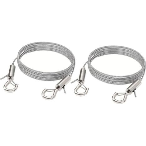 Lot de 2 cordes suspension en acier inoxydable, réglables, pour (1/5)