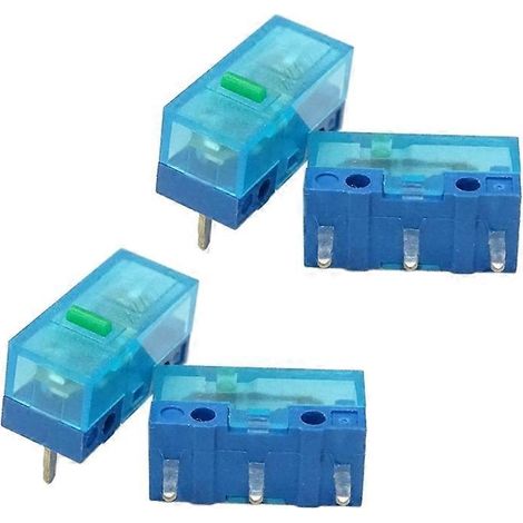 Interrupteur de fin de course momentané à bouton-poussoir pour souris gaming HUANO bleue, 3 broches, 0,74 N (1/4)