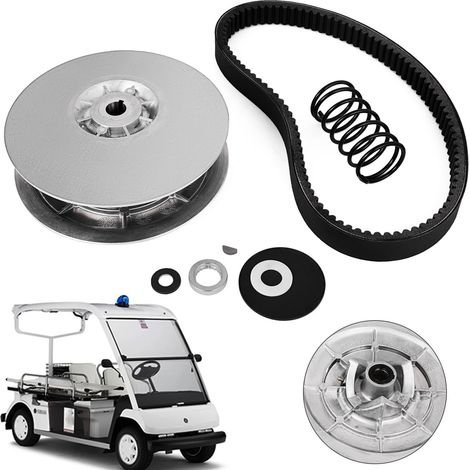 Kit Embrayage d’Entraînement Arrière pour Voiturette de Golf à Gaz Yamaha G2-G22 1985+ Embrayage Secondaire avec Courroie JN6-G6201-03 JN6-G6201-04, Argenté (1/5)