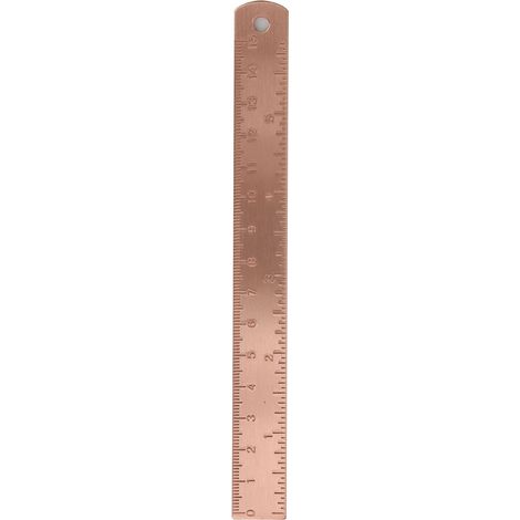 Règle droite en cuivre épais 0150mm, accessoire de dessin en cuivre de 15cm, épaisseur 1.5mm (1/5)
