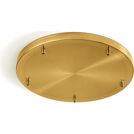 Rosone Multicavo 5 Fori In Metallo Ottone Brunito D45Cm