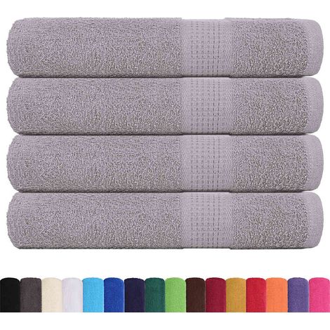Serviettes 4 pcs gris 100x200 cm 360 g/m² 100% coton CFW310001 (1/5)