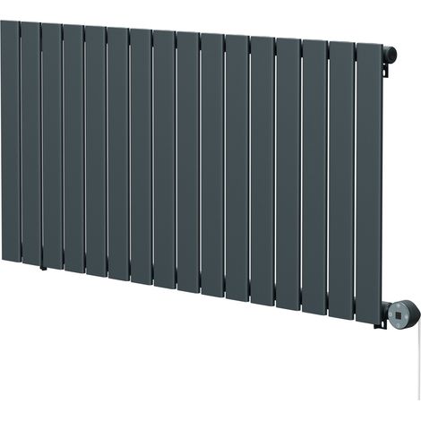 Hudson Anthracite 600mm x 1212mm Horizontal Digital Thermostatic Electric Single Panel Radiator (1/5)