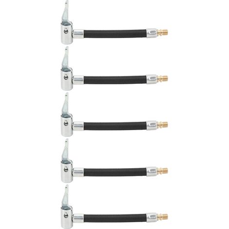 Ortviai Tuyau de gonflage pour pneus 10 cm – 5 pièces, étanche et rapide, en alliage d’aluminium et caoutchouc (1/5)