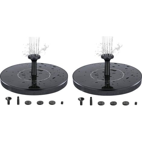 Lot de 2 fontaines solaires de 16 cm - Fontaine solaire/Fontaine à eau (1/5)